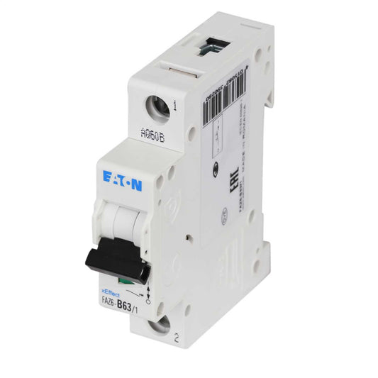 Moeller FAZ6-B63/1 63A Single Pole 6kA B Curve MCB