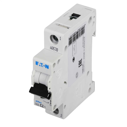 Moeller FAZ6-C2/1 2A Single Pole 6kA C Curve MCB