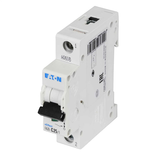 Moeller FAZ6-C25/1 25A Single Pole 6kA C Curve MCB
