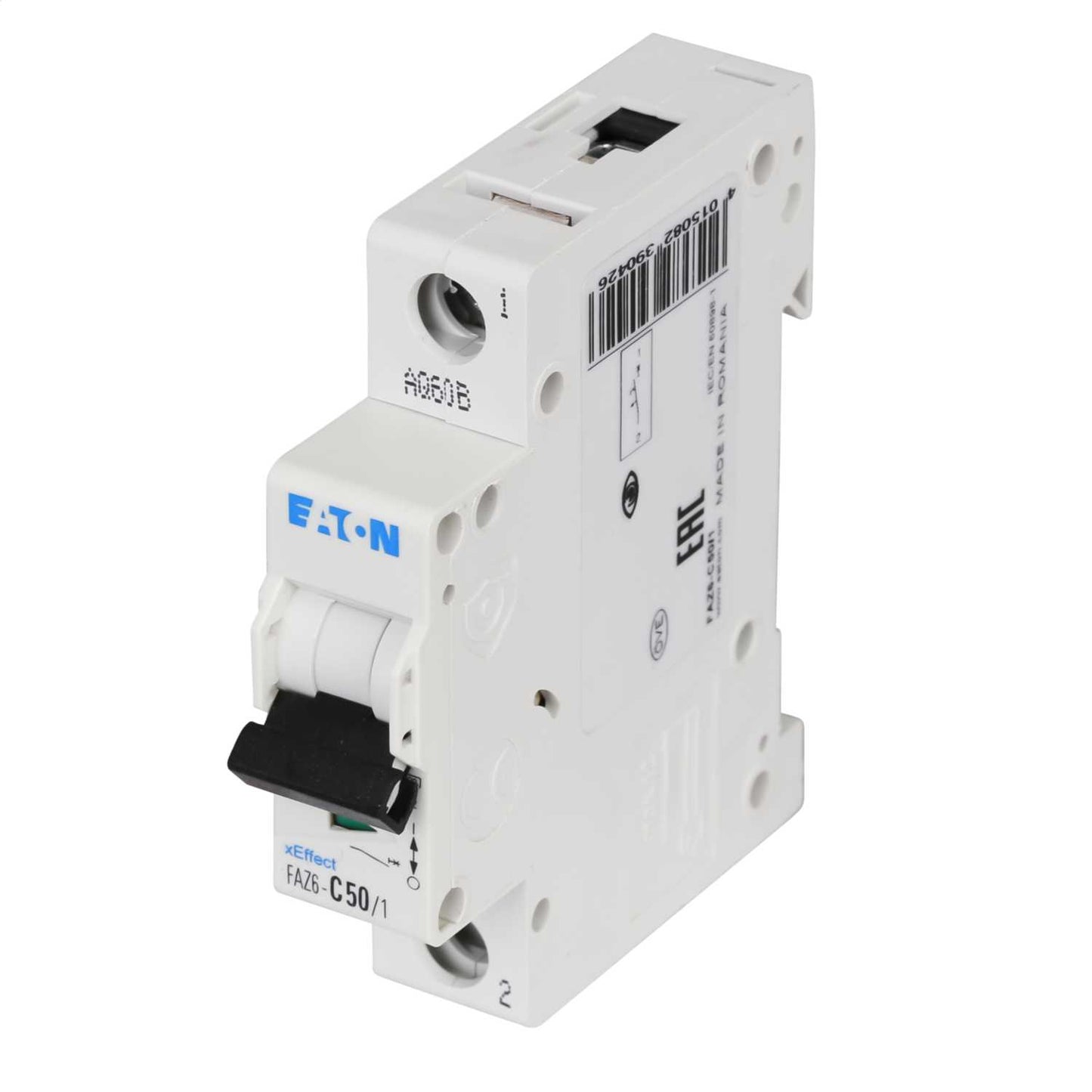 Moeller FAZ6-C50/1 50A Single Pole 6kA C Curve MCB