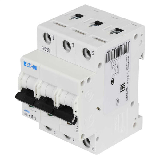 Moeller FAZ6-B16/3 16A Triple Pole 6kA B Curve MCB