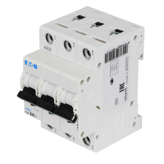 Moeller FAZ6-B40/3 40A Triple Pole 6kA B Curve MCB