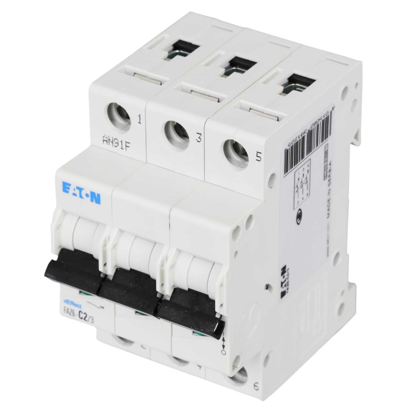 Moeller FAZ6-C2/3 2A Triple Pole 6kA C Curve MCB