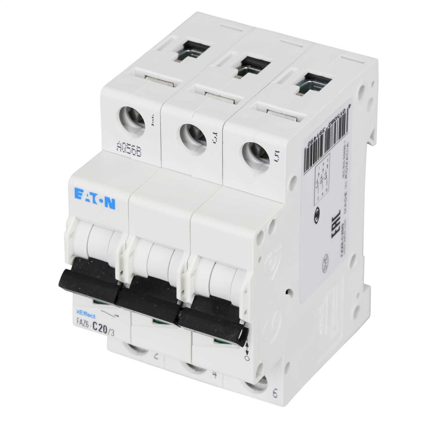 Moeller FAZ6-C20/3 20A Triple Pole 6kA C Curve MCB