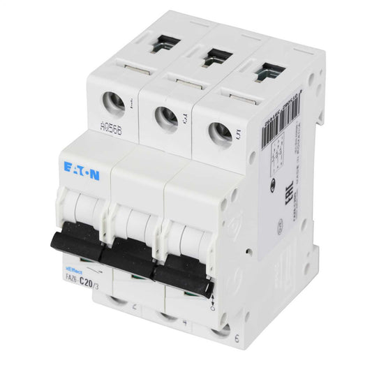 Moeller FAZ6-C20/3 20A Triple Pole 6kA C Curve MCB