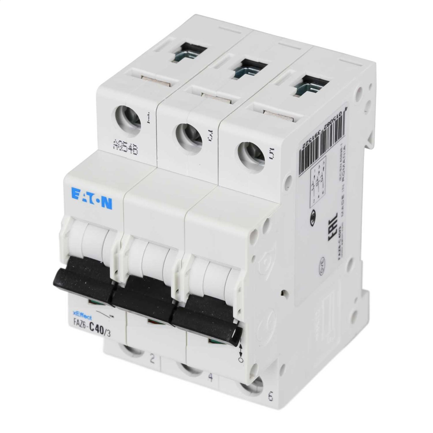 Moeller FAZ6-C40/3 40A Triple Pole 6kA C Curve MCB