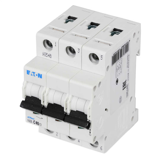 Moeller FAZ6-C40/3 40A Triple Pole 6kA C Curve MCB
