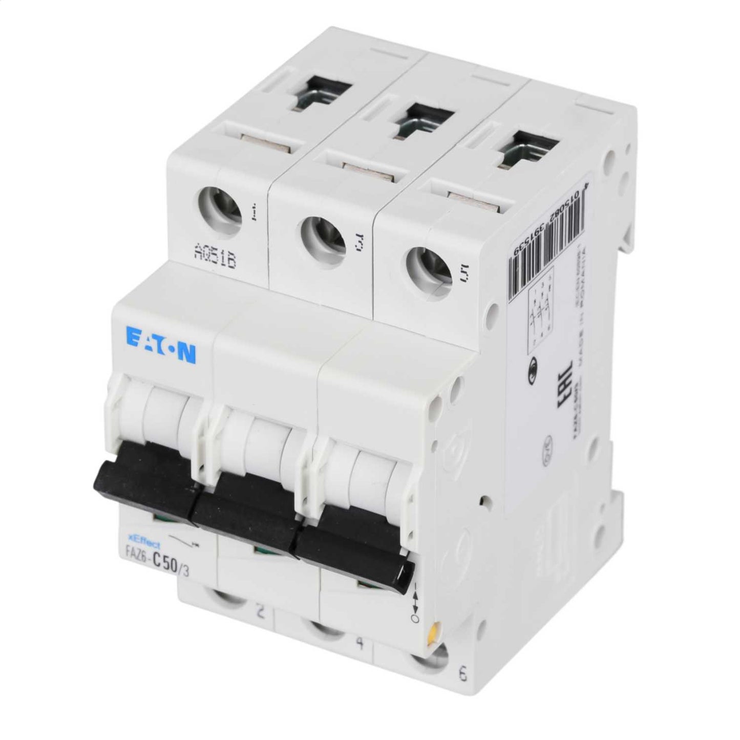 Moeller FAZ6-C50/3 50A Triple Pole 6kA C Curve MCB