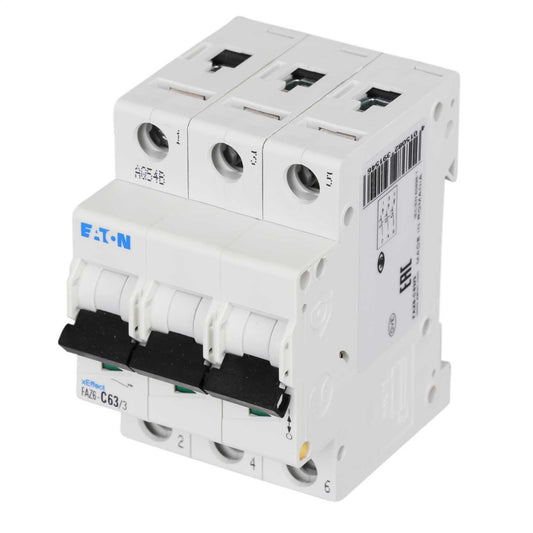 Moeller FAZ6-C63/3 63A Triple Pole 6kA C Curve MCB