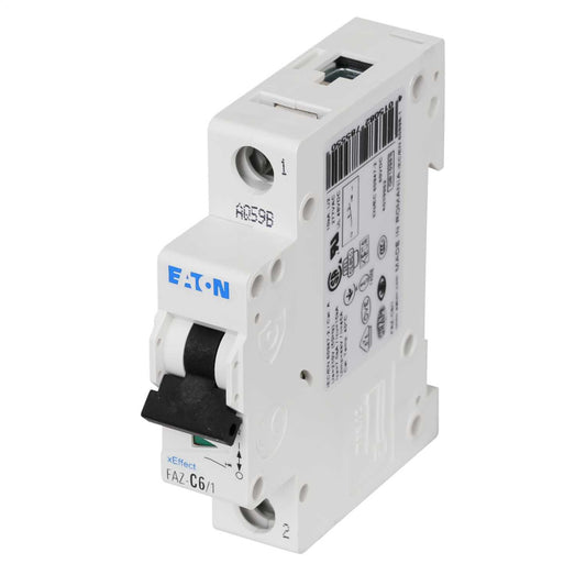 Moeller FAZ-C6/1 6A Single Pole 15kA C Curve MCB