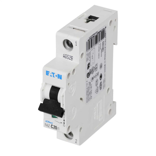Moeller FAZ-C20/1 20A Single Pole 15kA C Curve MCB