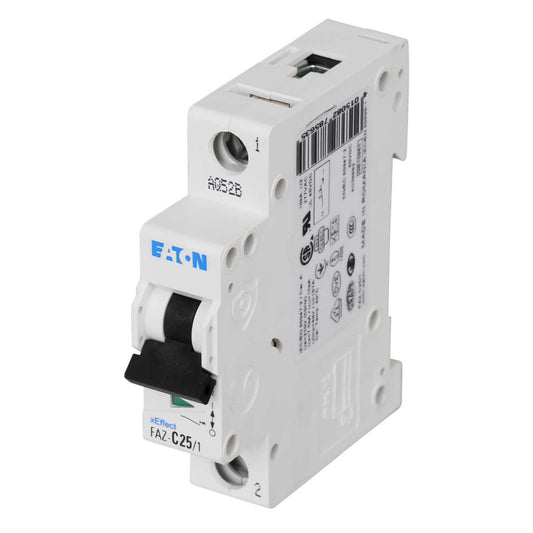 Moeller FAZ-C25/1 25A Single Pole 15kA C Curve MCB