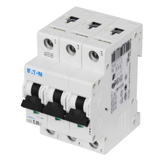Moeller FAZ-C20/3 20A Triple Pole 15kA C Curve MCB