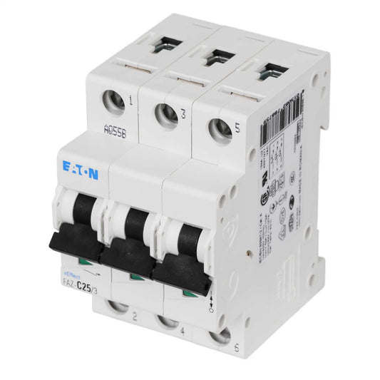 Moeller FAZ-C25/3 25A Triple Pole 15kA C Curve MCB