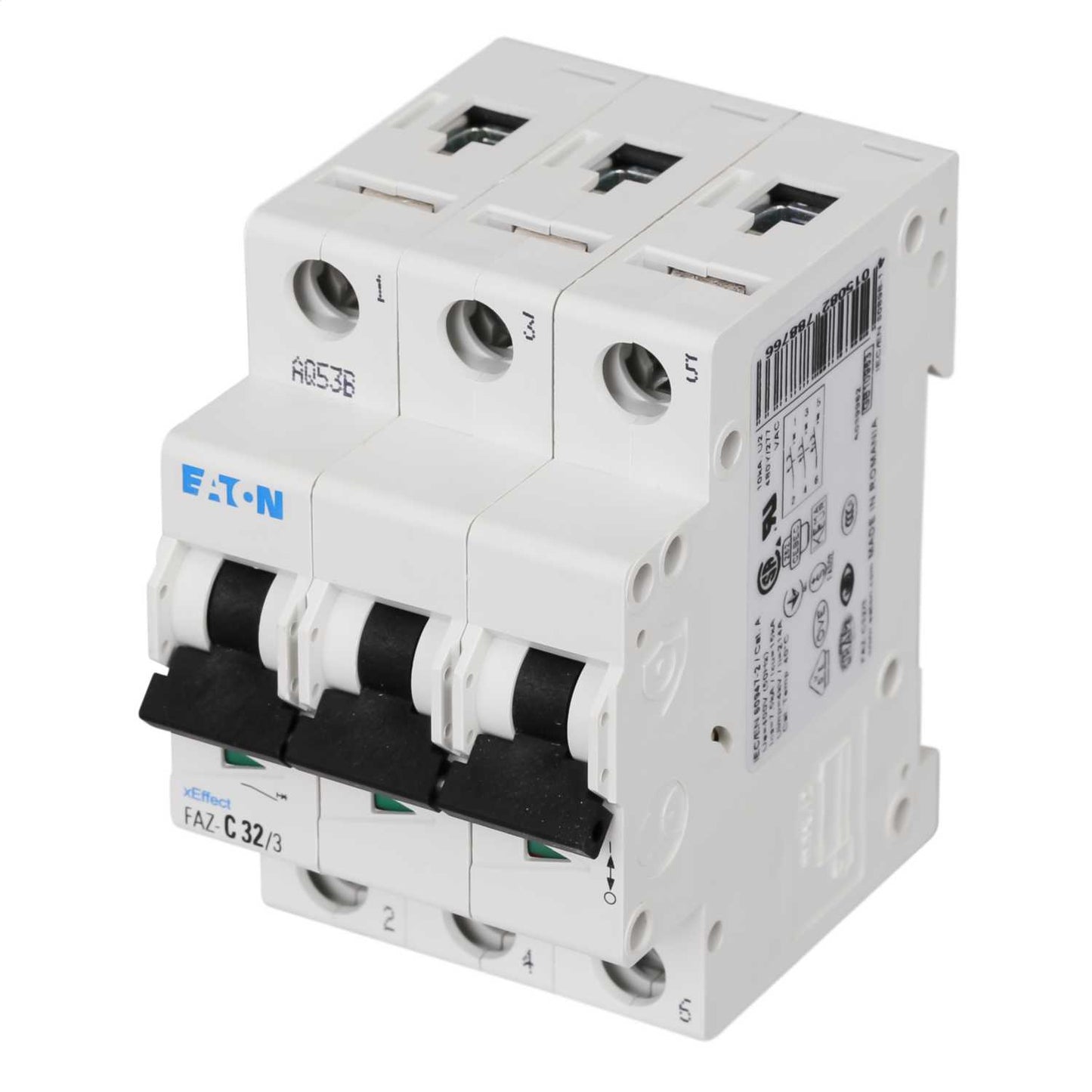 Moeller FAZ-C32/3 32A Triple Pole 15kA C Curve MCB