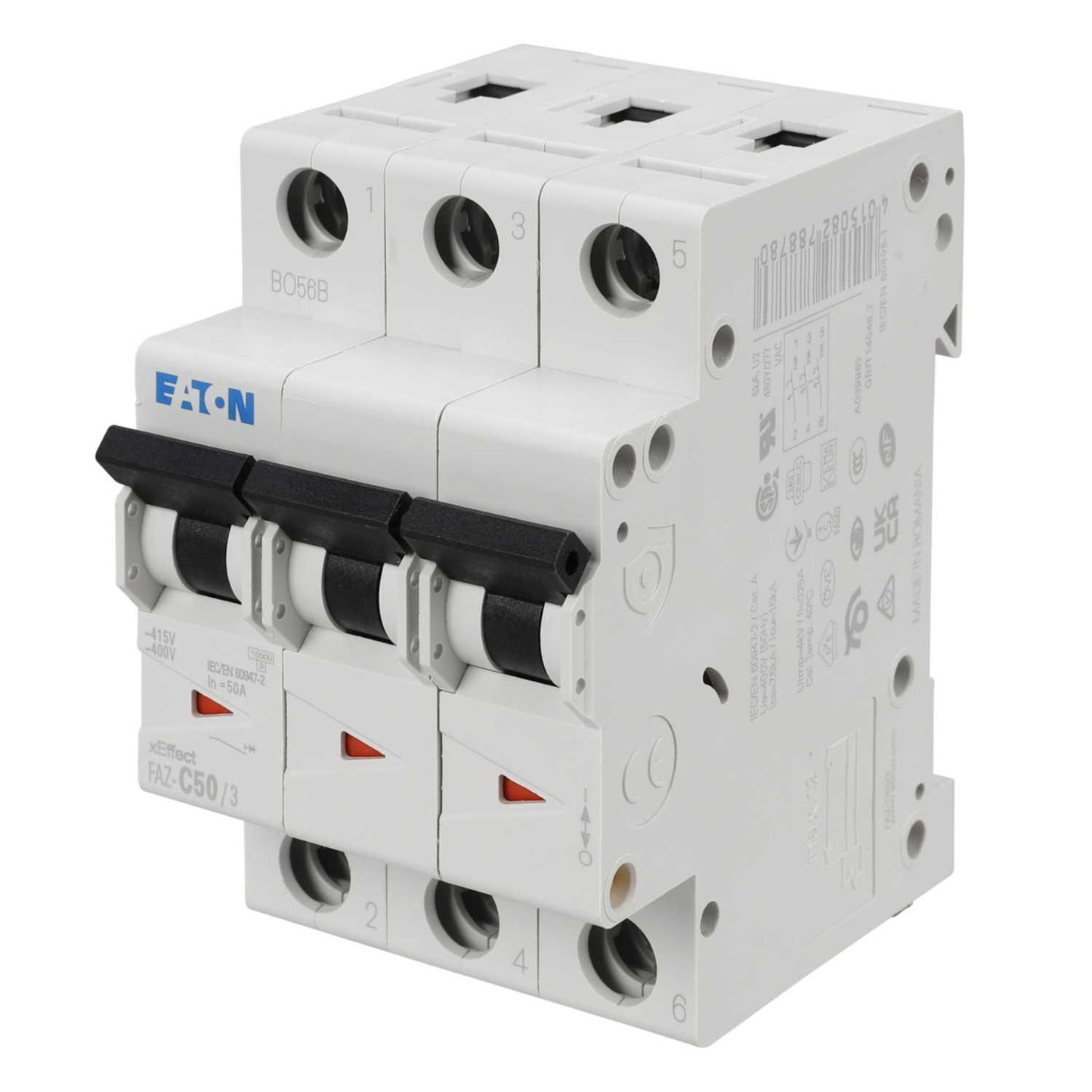 Moeller FAZ-C50/3 50A Triple Pole 15kA C Curve MCB