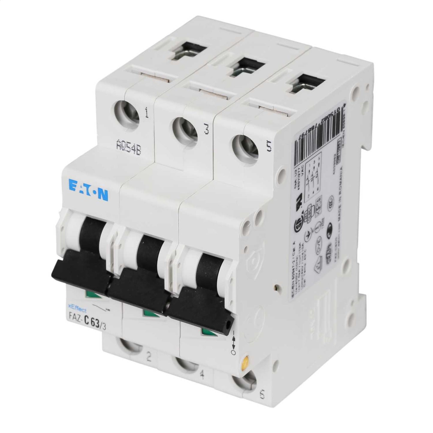 Moeller FAZ-C63/3 63A Triple Pole 15kA C Curve MCB