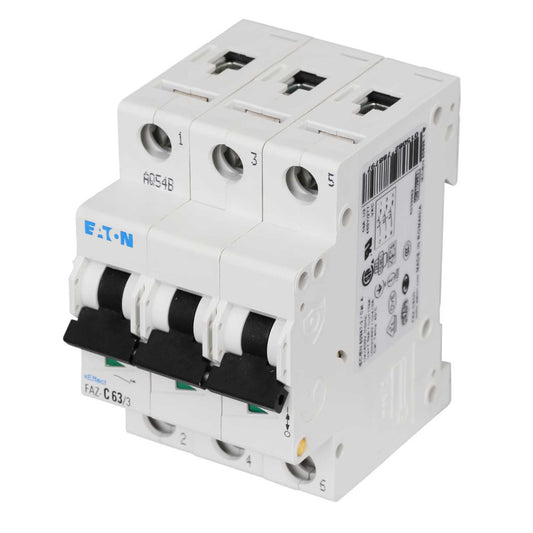 Moeller FAZ-C63/3 63A Triple Pole 15kA C Curve MCB
