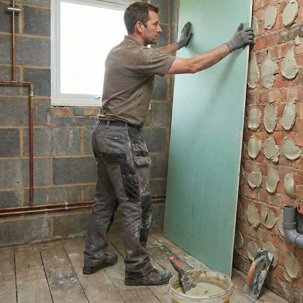 12.5mm Knauf Moisture Panel Tapered Edge Plasterboard 2400mm x 1200mm