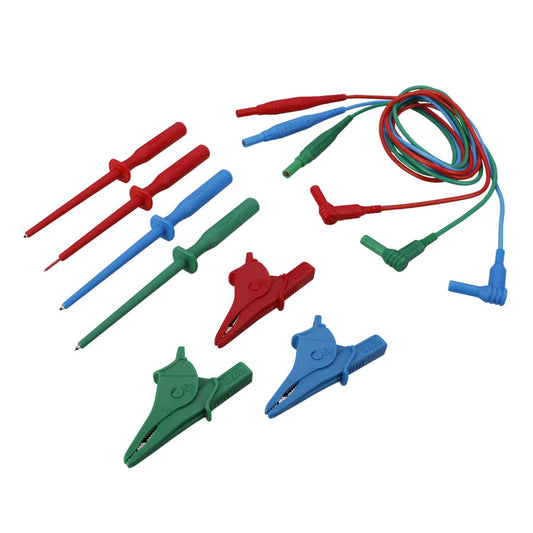 Megger 3 Wire Fused Test Lead Set with Long Reach Probes and Crocodile Clips