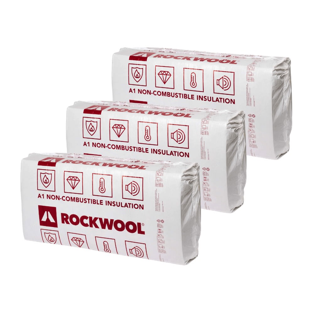 50mm Rockwool RWA45 Acoustic Sound Insulation Slab - Pallet of 16 Packs (103.68m2/Pallet)