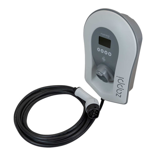 Myenergi Zappi V2.1 7kW EV Charging Station with 32A Type 2 Tethered Lead White