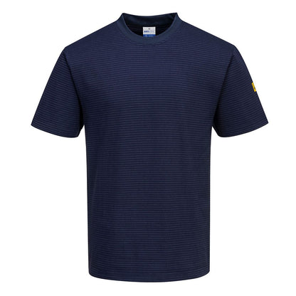 Anti-Static ESD T-Shirt, XL, R, Navy