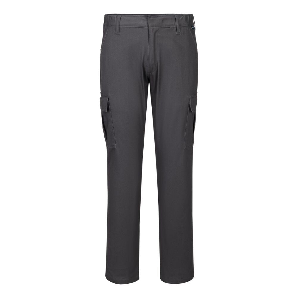 Stretch Slim Combat Trousers, 28, R, Metal Grey