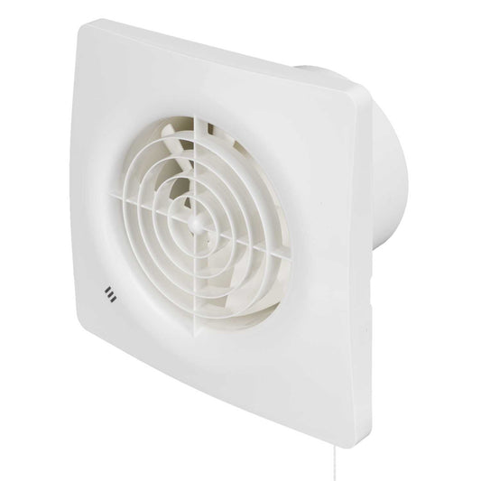 National Ventilation 100mm 4" Axial Flow Fan with Pullcord, Humidistat and Timer