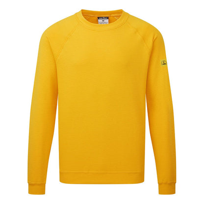 Anti-Static ESD Sweatshirt, L, , Deep Yellow