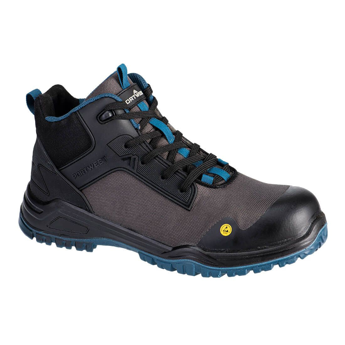 Bevel Composite Mid Boot S3S ESD SR FO, 38, , Black/Teal