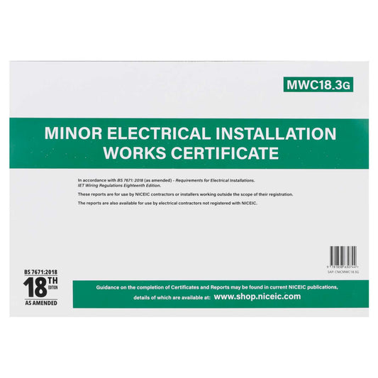 Minor Electrical Installation Works Certificate