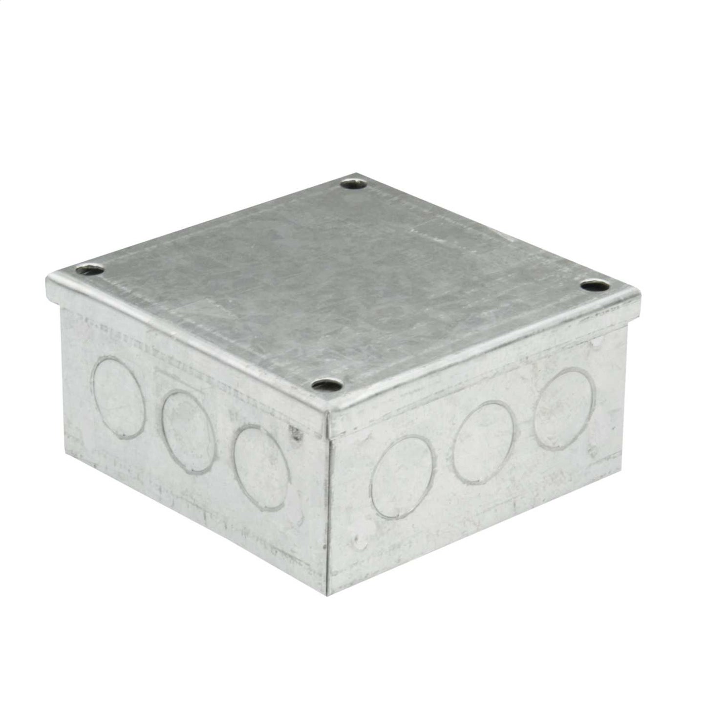 Niglon 100mm x 100mm x 50mm Galvanised Adaptable Box with Knockouts