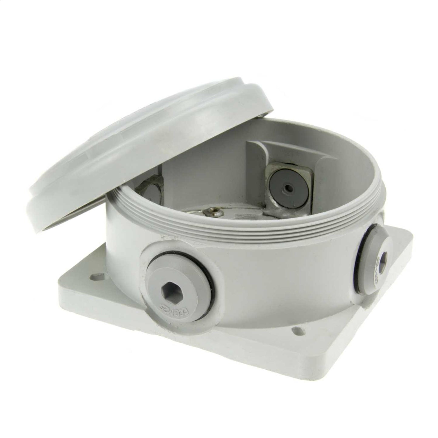 Niglon Ø140 x 66mm 4 Way Armoured Cable Junction Box Grey IP68