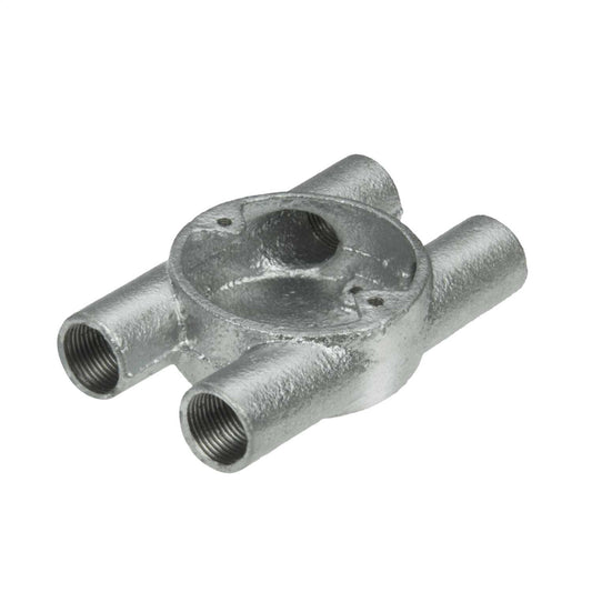 4 Way H Through Galvanised Conduit Box (Sold in 1's)