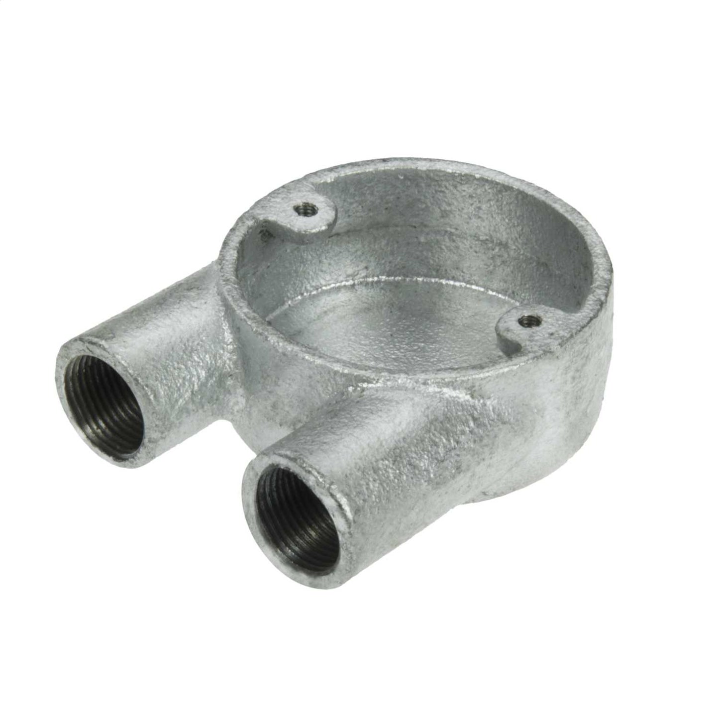 2 Way U Galvanised Conduit Box (Sold in 1's)