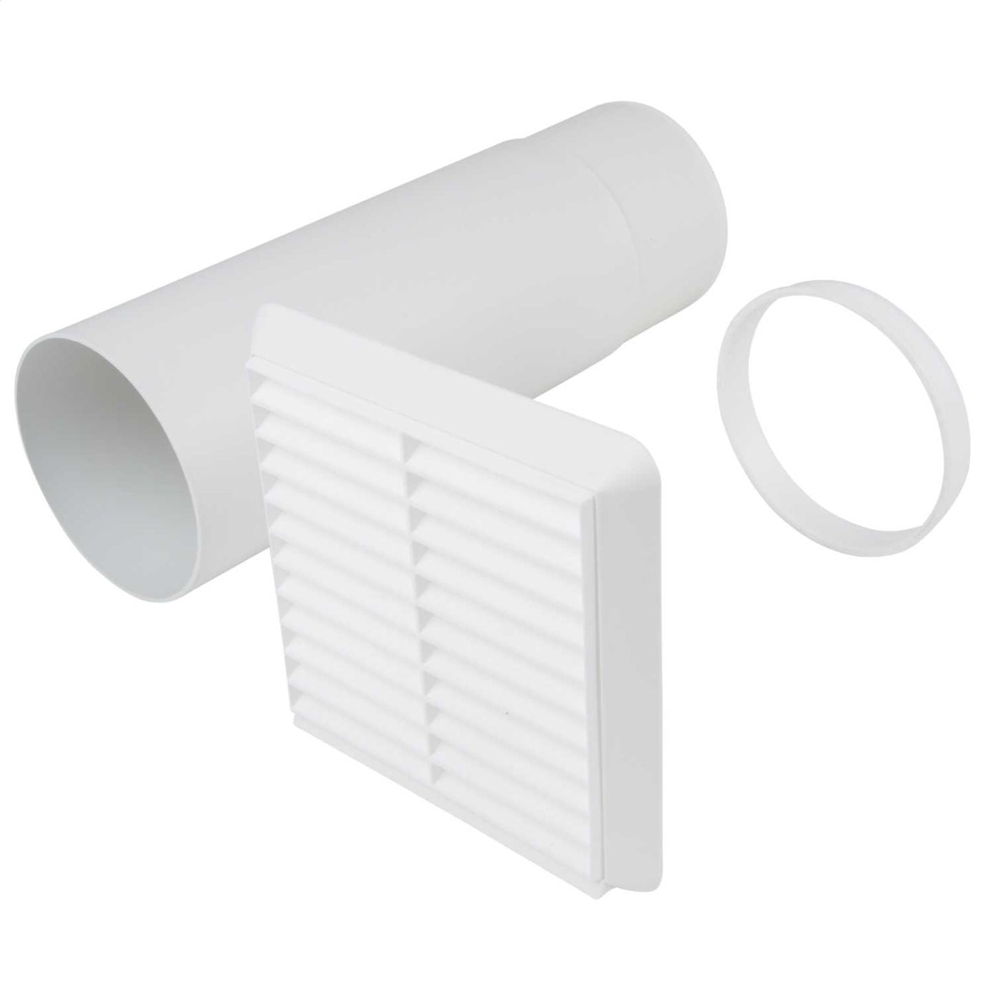 Nuaire 100mm Wall Mounting Weather Louvre and Telescopic Duct
