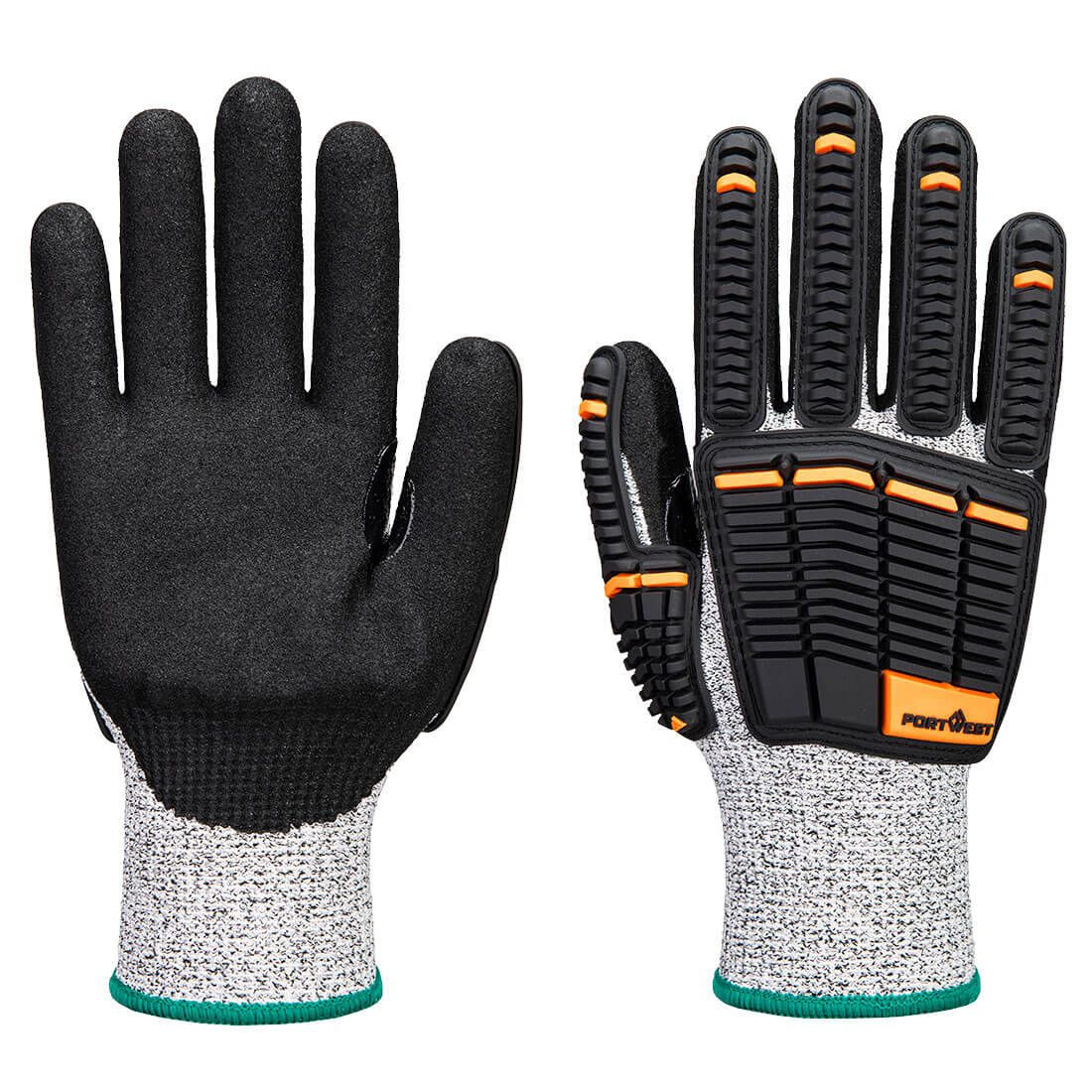 Impact C13 Nitrile Foam Glove, L, R, Grey/Black