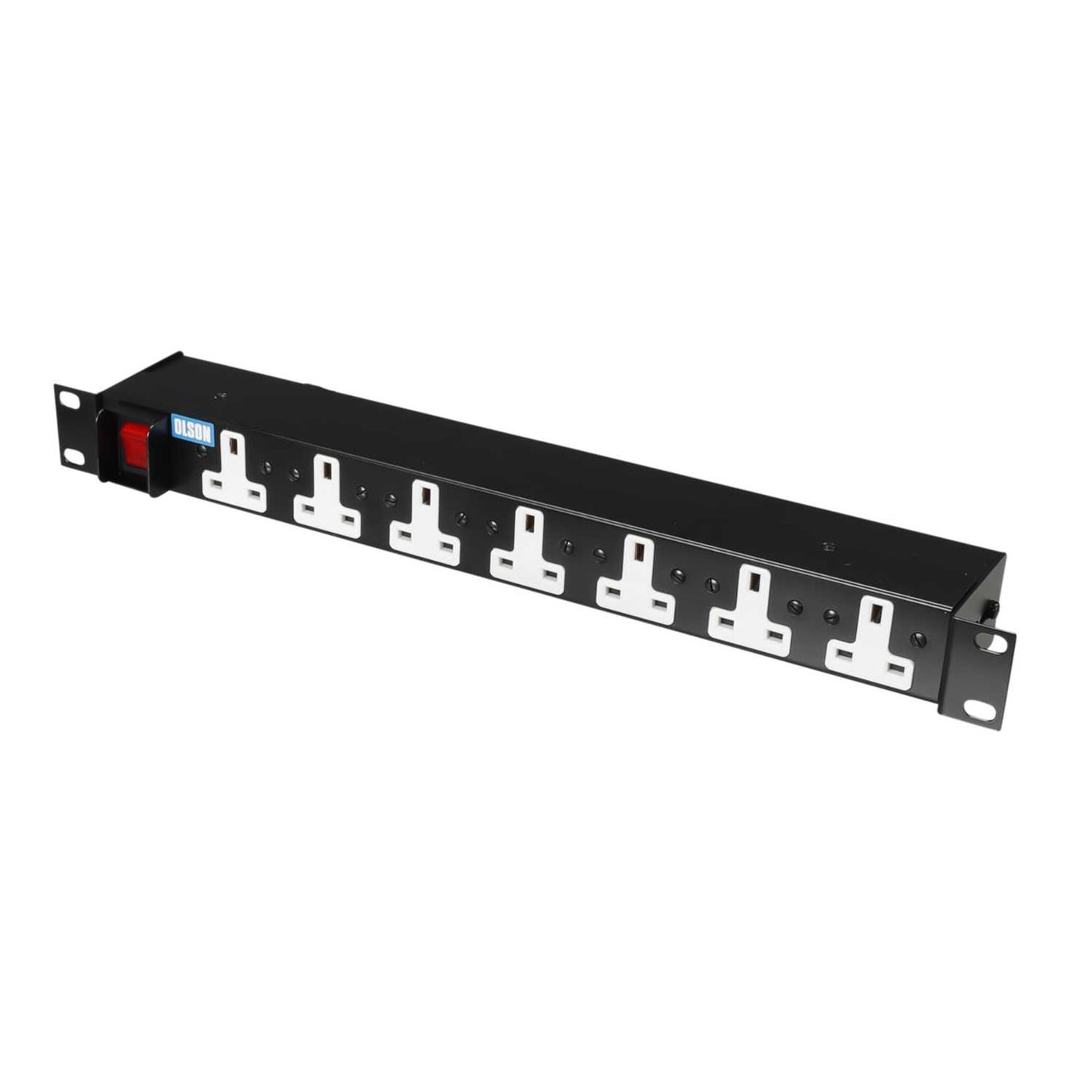 Olson 7 Way 1U 19" Horizontal Rack Mounted PDU with 16A Plug