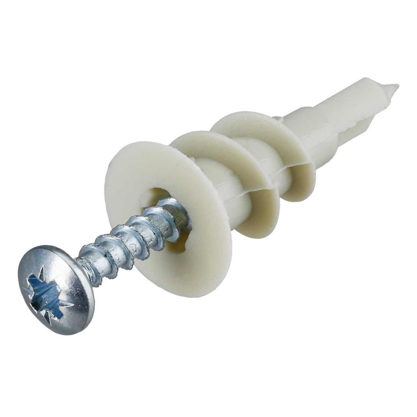 Olympic Fixings Nylon Self Drive Plasterboard Fixings with Screws (Pack of 100)