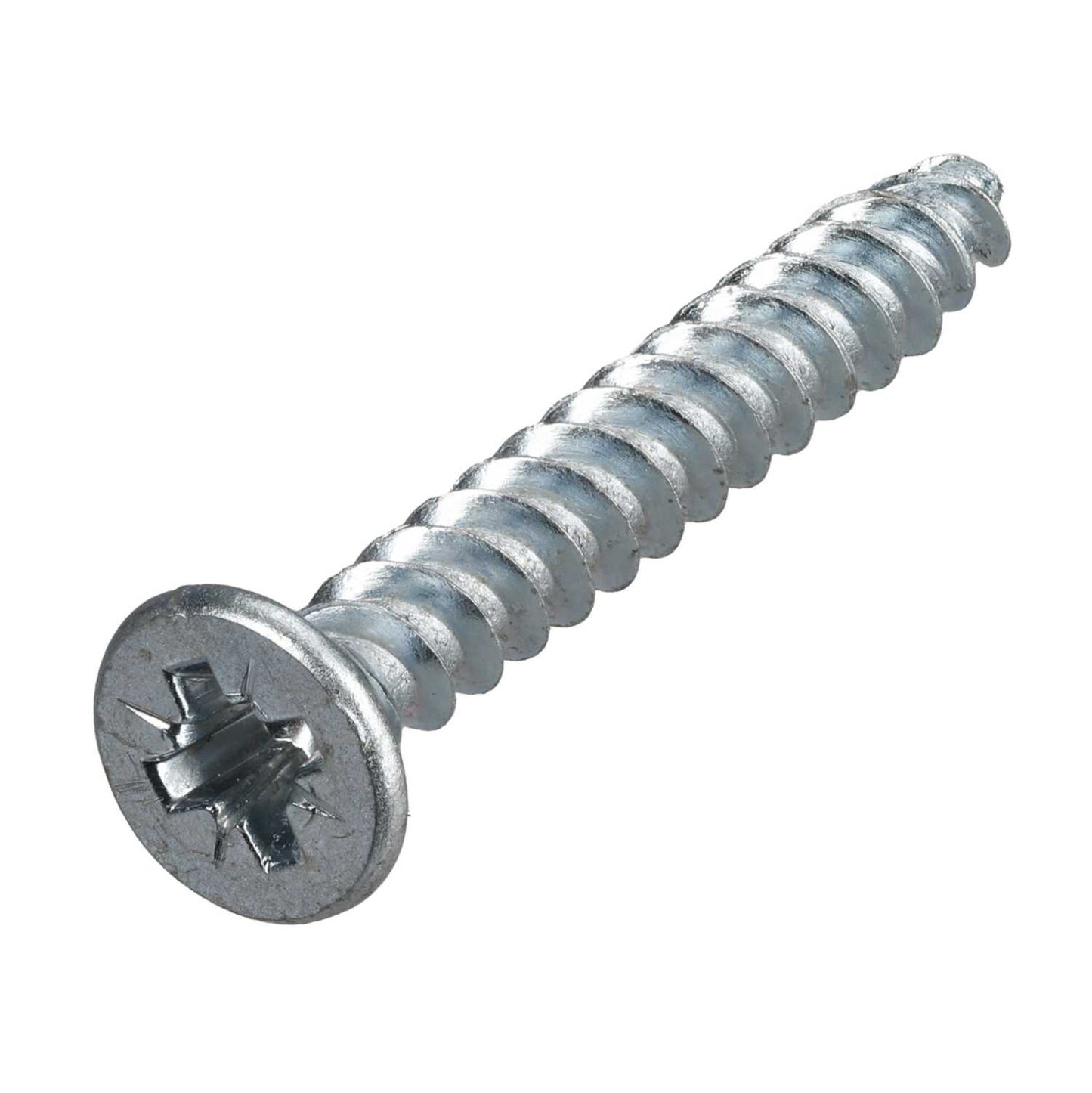 Olympic Fixings 8 x 1¼ Countersunk Cross Twin Thread Screws BZP (Pack of 200)