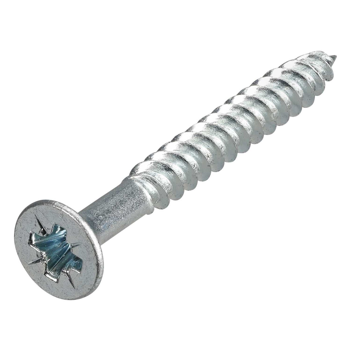 Olympic Fixings 8 x 1½ Countersunk Twin Thread Woodscrews BZP (Pack of 200)