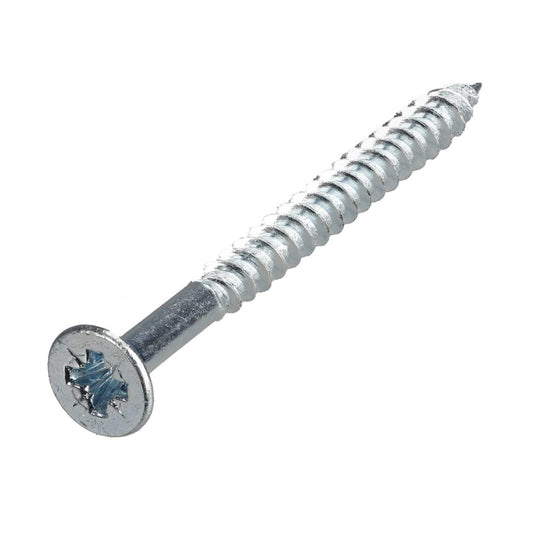 Olympic Fixings 8 x 2 Countersunk Cross Twin Thread Screws BZP (Pack of 200)