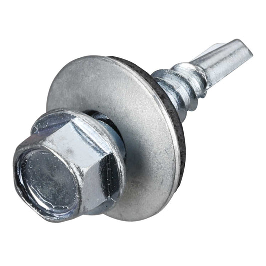 Olympic Fixings 5.5mm x 25mm Light Washered Hexagon Head Self Drilling Screws (Pack of 200)