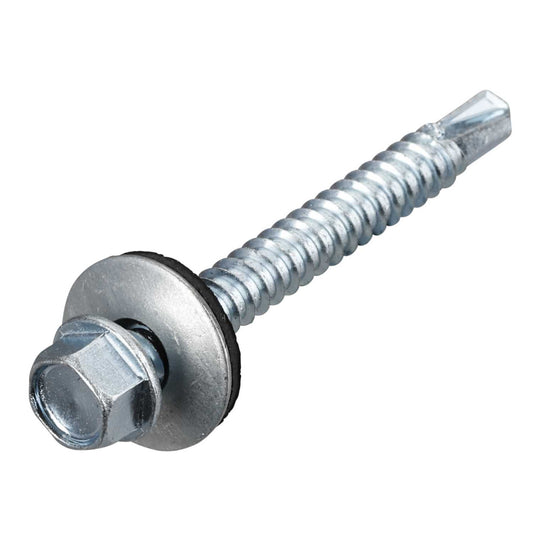 Olympic Fixings 5.5mm x 50mm Light Washered Hexagon Head Self Drilling Screws (Pack of 100)