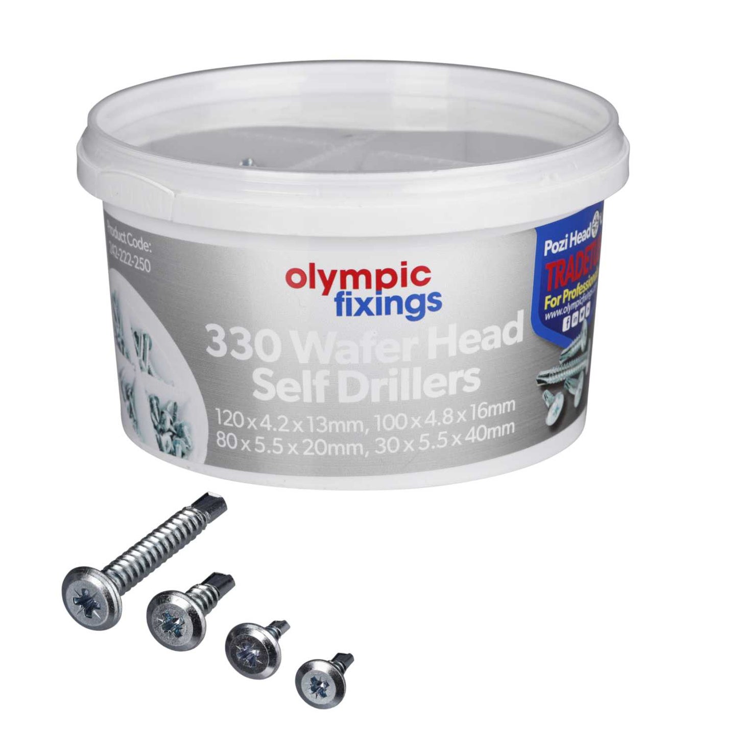 Olympic Fixings Wafer Head Screw Trade Tub (Tub of 330)