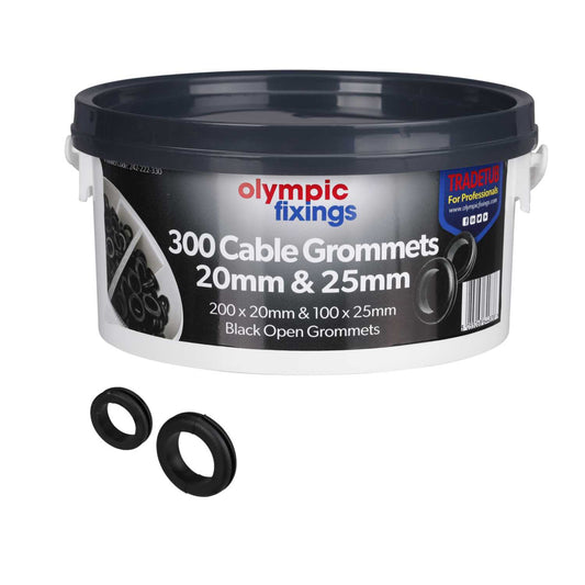 Olympic Fixings Open Grommets 20mm and 25mm Trade Tub (Tub of 300)