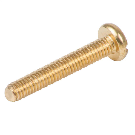 Olympic Fixings M4 x 25mm Pan Head Slot Screws Brass (Pack of 100)