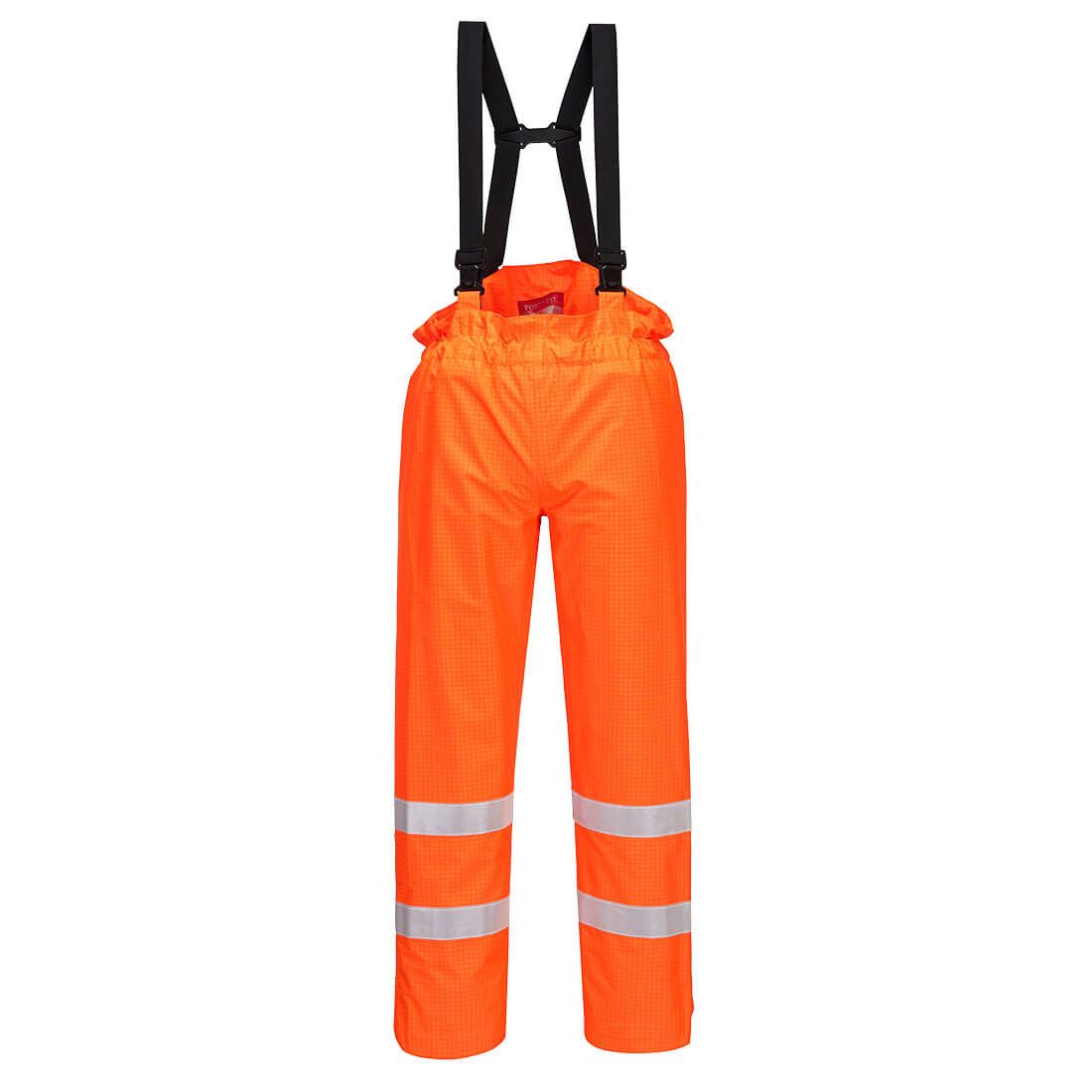 Bizflame Rain Unlined  Hi-Vis Antistatic FR Trousers, L, R, Orange