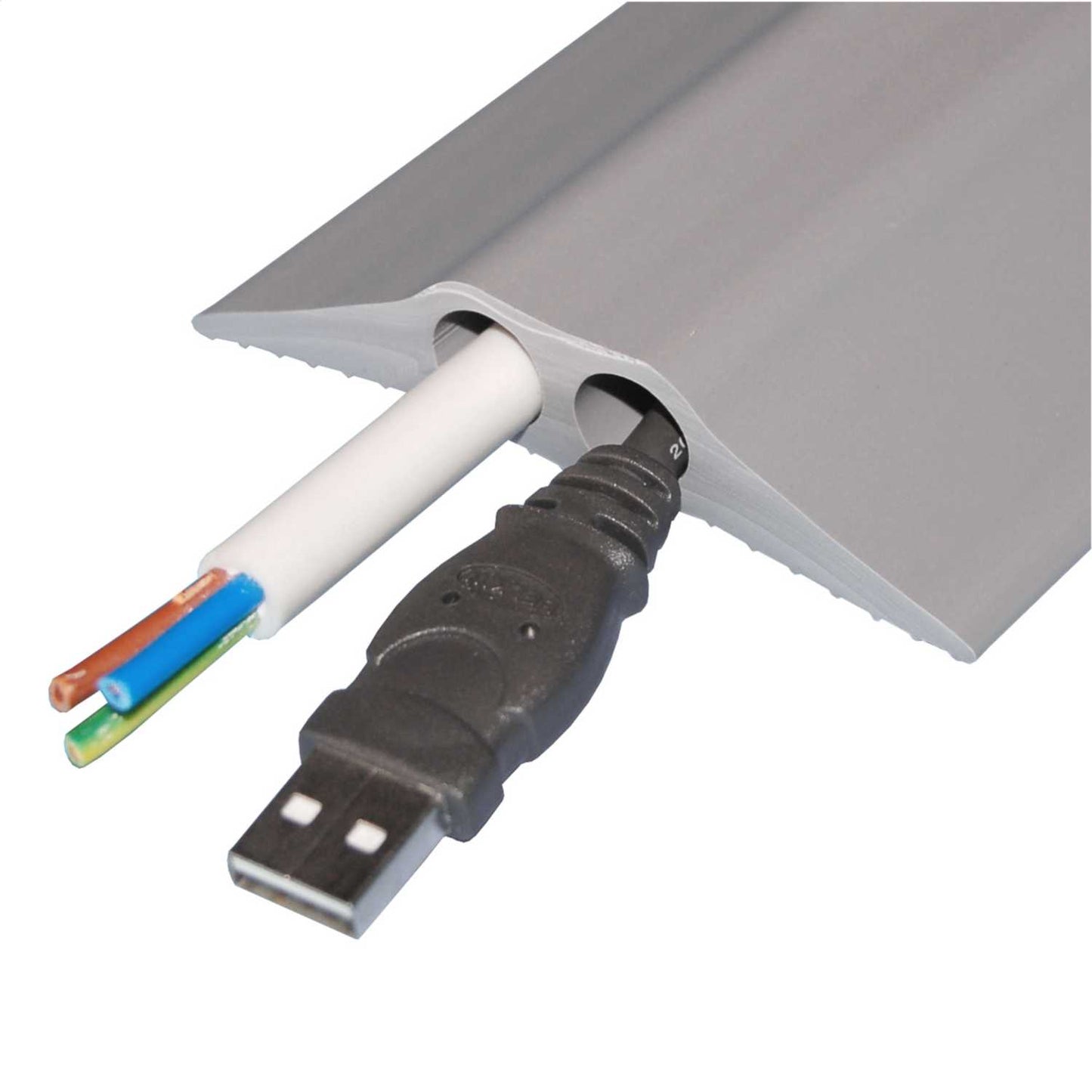 Osmor Two Hole Cable Protector Grey (9m Reel)